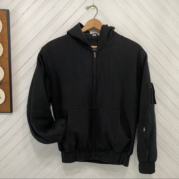 Other - Wool Zip Hooded Bomber Jacket
